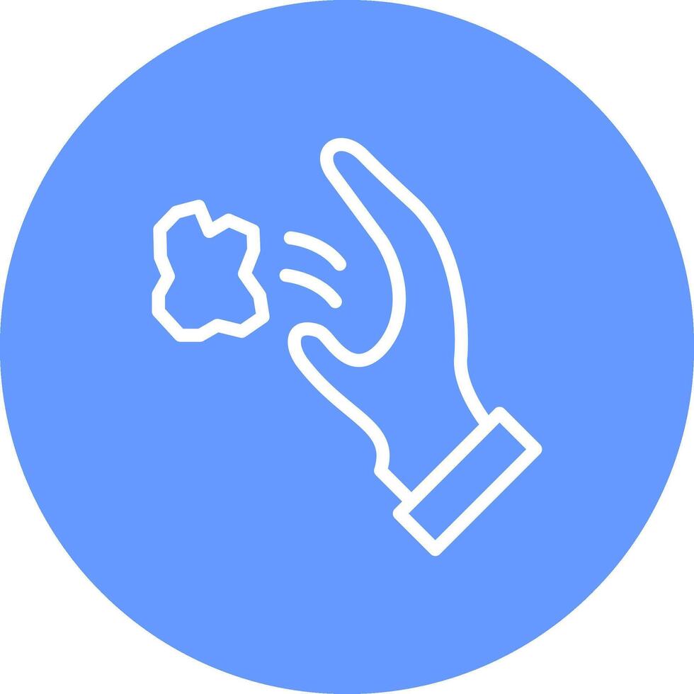 Throwing Trash Creative Icon Design vector