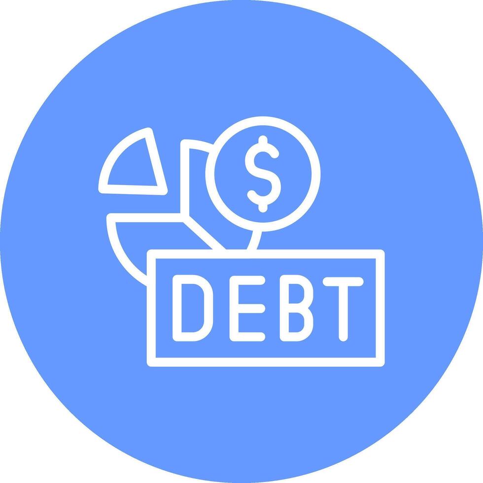 Debt Creative Icon Design vector