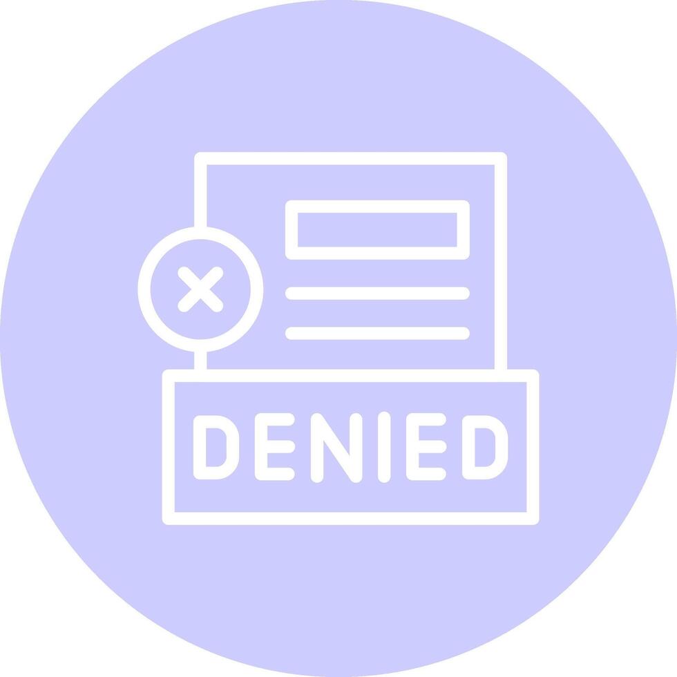 Denied Creative Icon Design vector