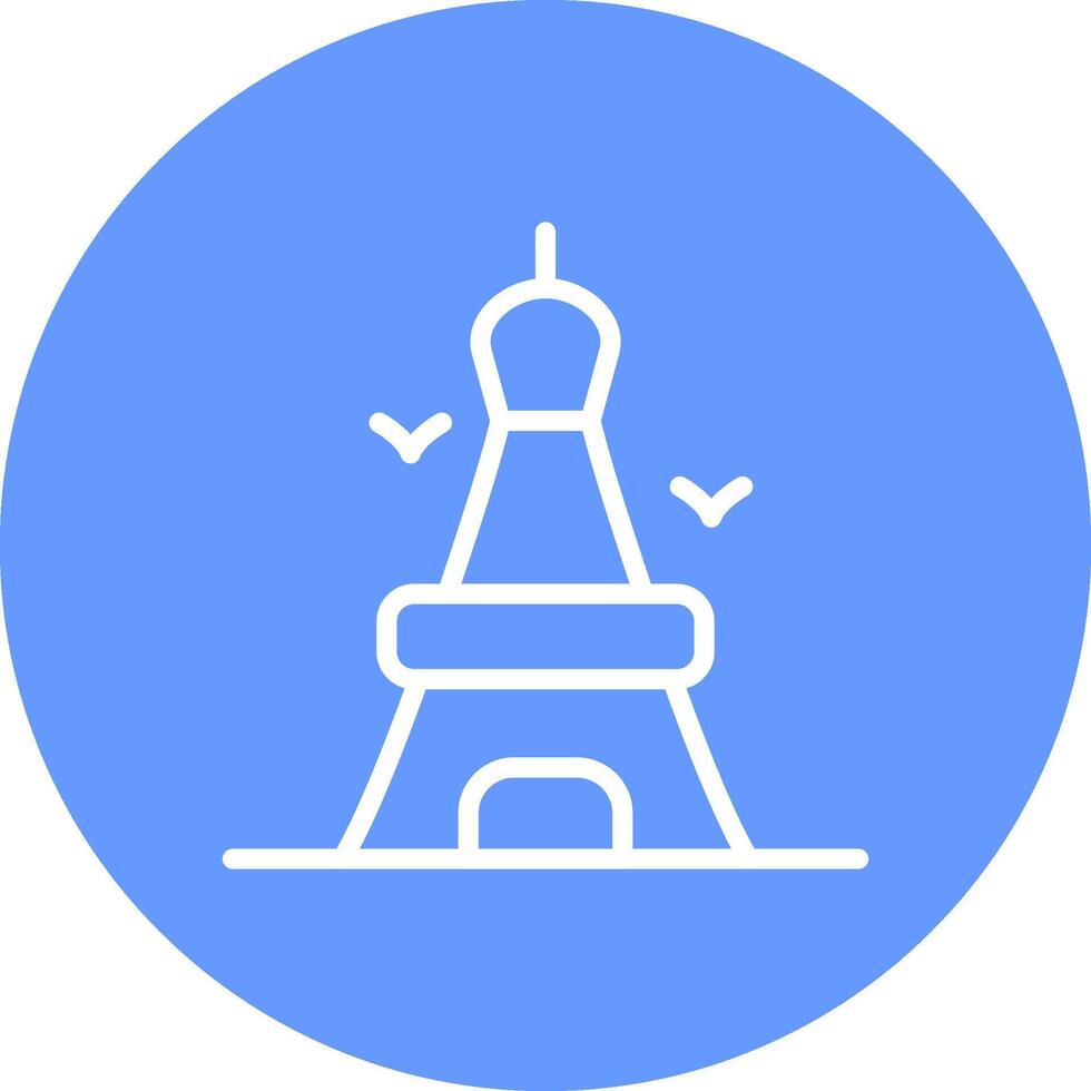 Eiffel Tower Creative Icon Design vector
