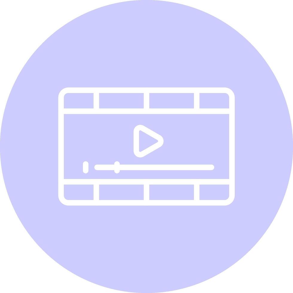 Video Player Creative Icon Design vector