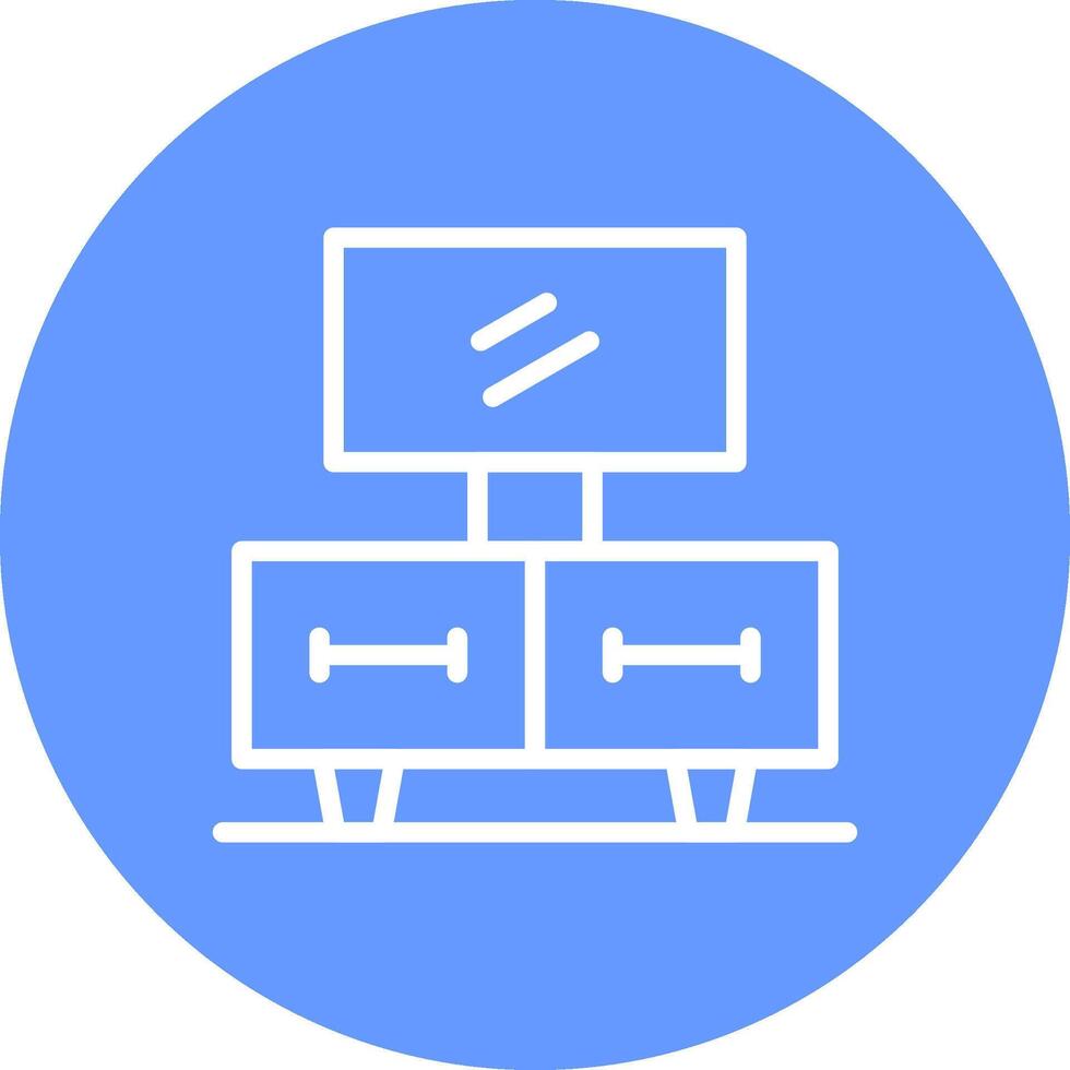 Tv Stand Creative Icon Design vector