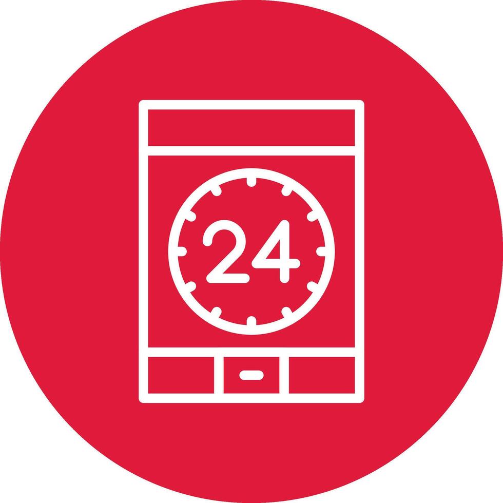 24 Hour Service Creative Icon Design vector