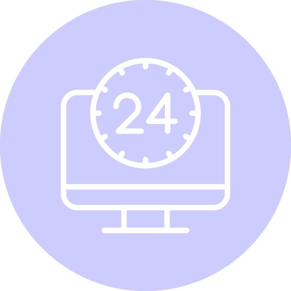 24 7 Monitoring Creative Icon Design vector