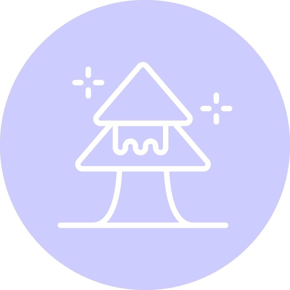 Snow Covered Tree Creative Icon Design vector