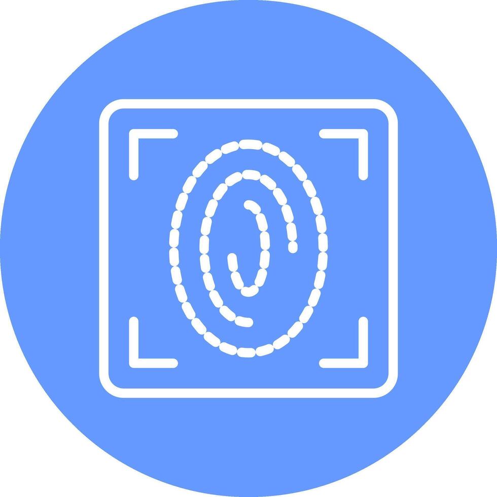 Fingerprint Scan Creative Icon Design vector