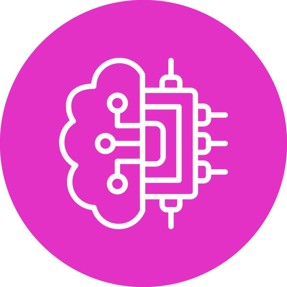 Brain Circuit Creative Icon Design vector