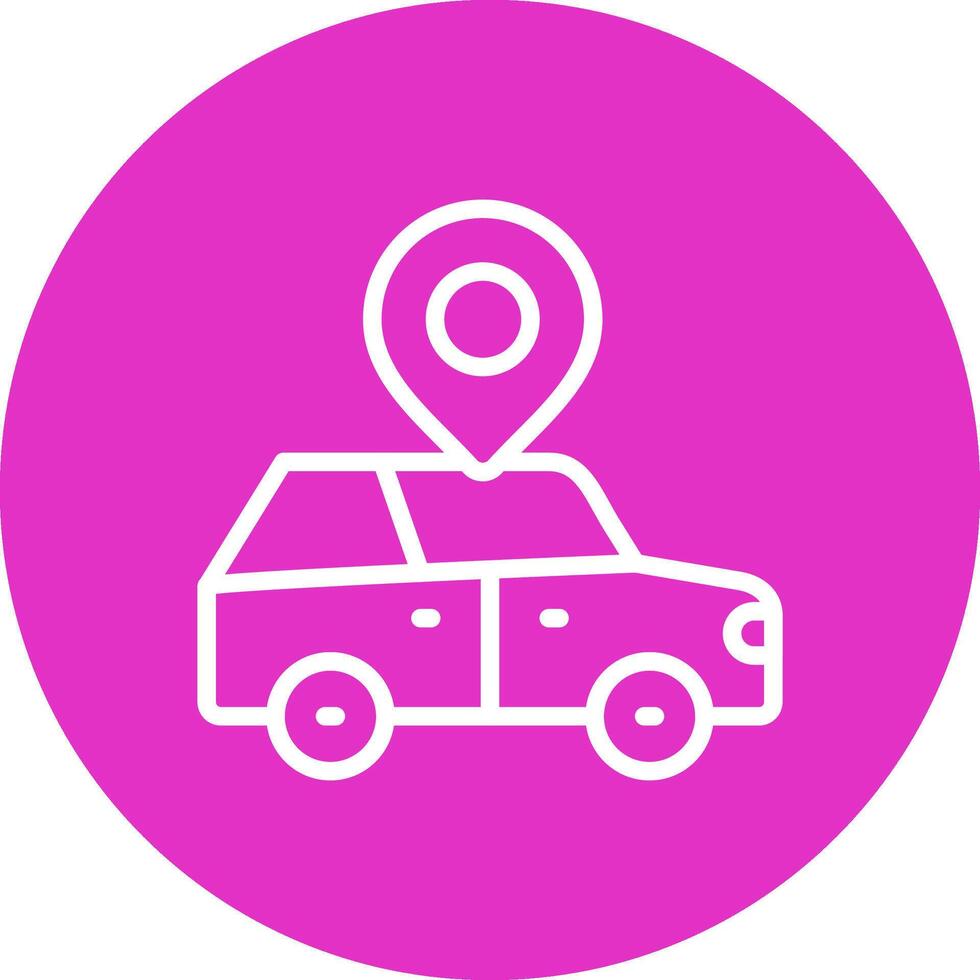 Car Location Creative Icon Design vector