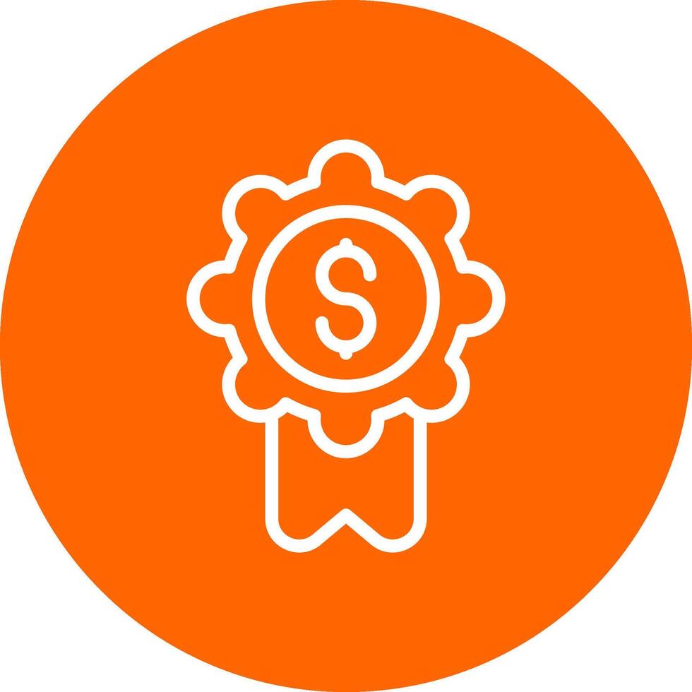Badge-Dollar Creative Icon Design vector