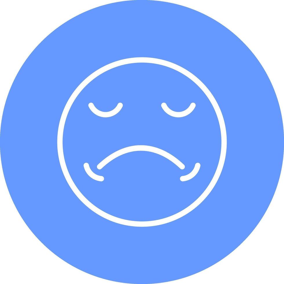 Sad Creative Icon Design vector