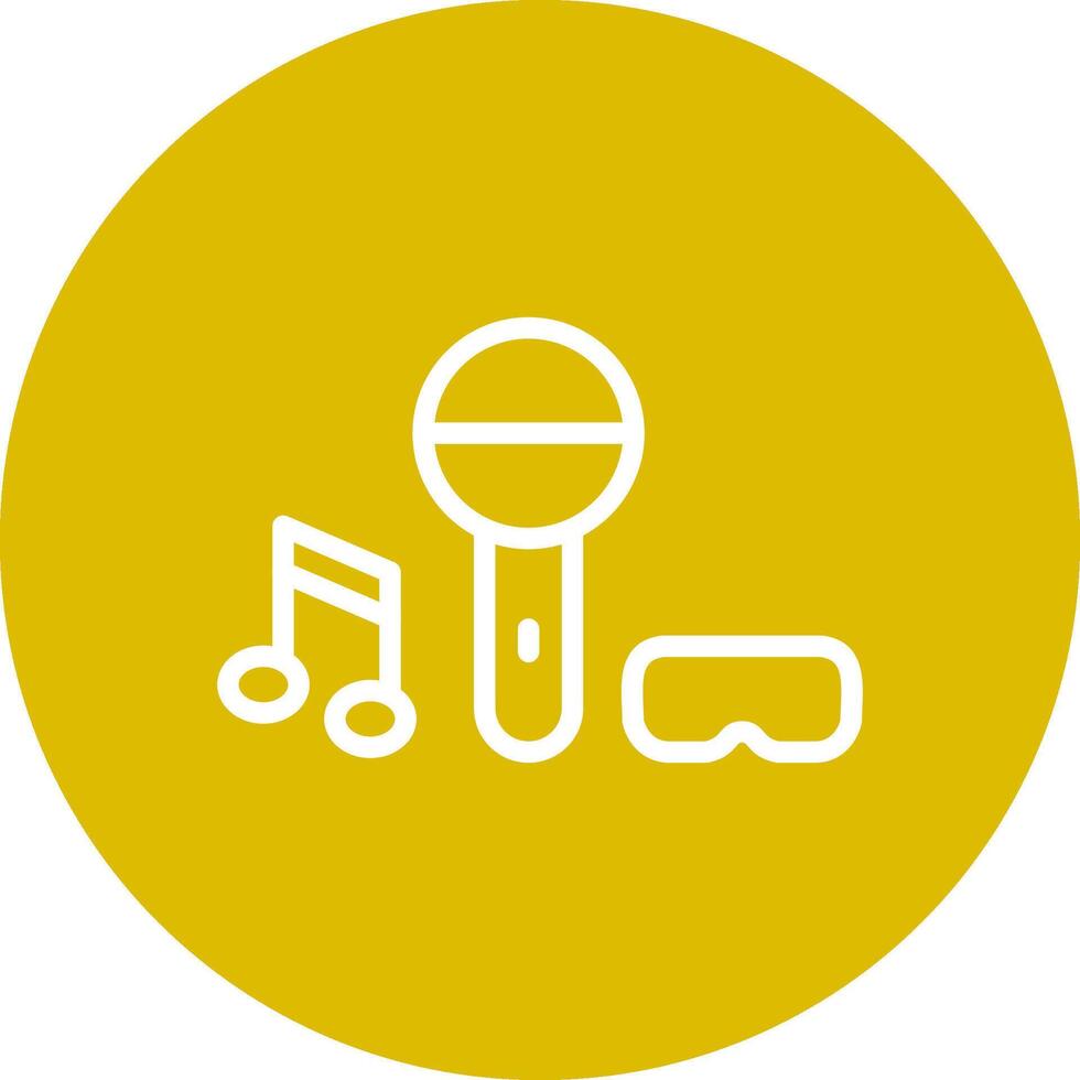 Virtual Concert Creative Icon Design vector