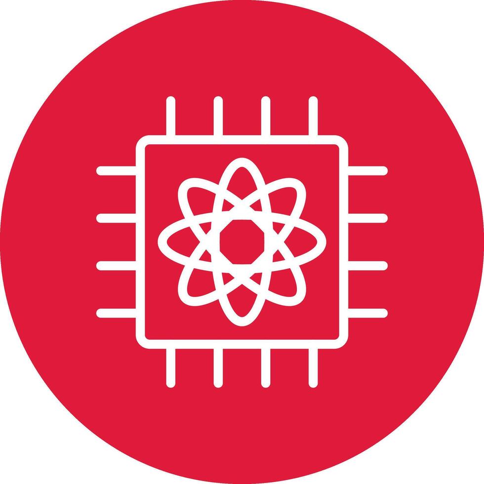 Quantum Computer Creative Icon Design vector