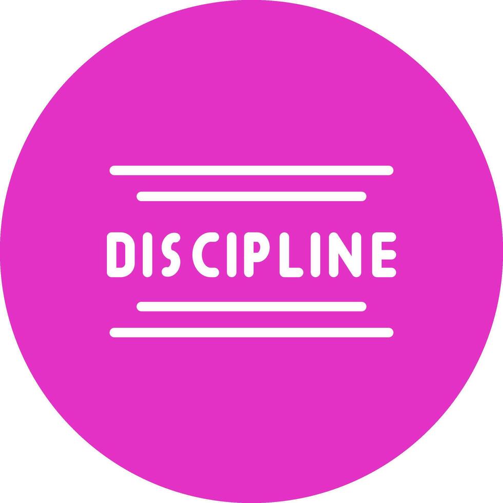 Discipline Creative Icon Design vector