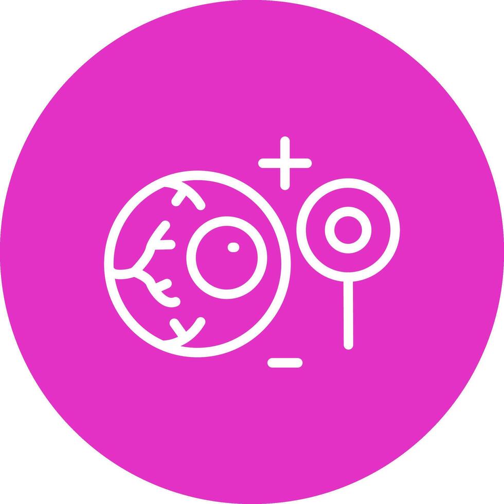 Manual Eye Examination Creative Icon Design vector
