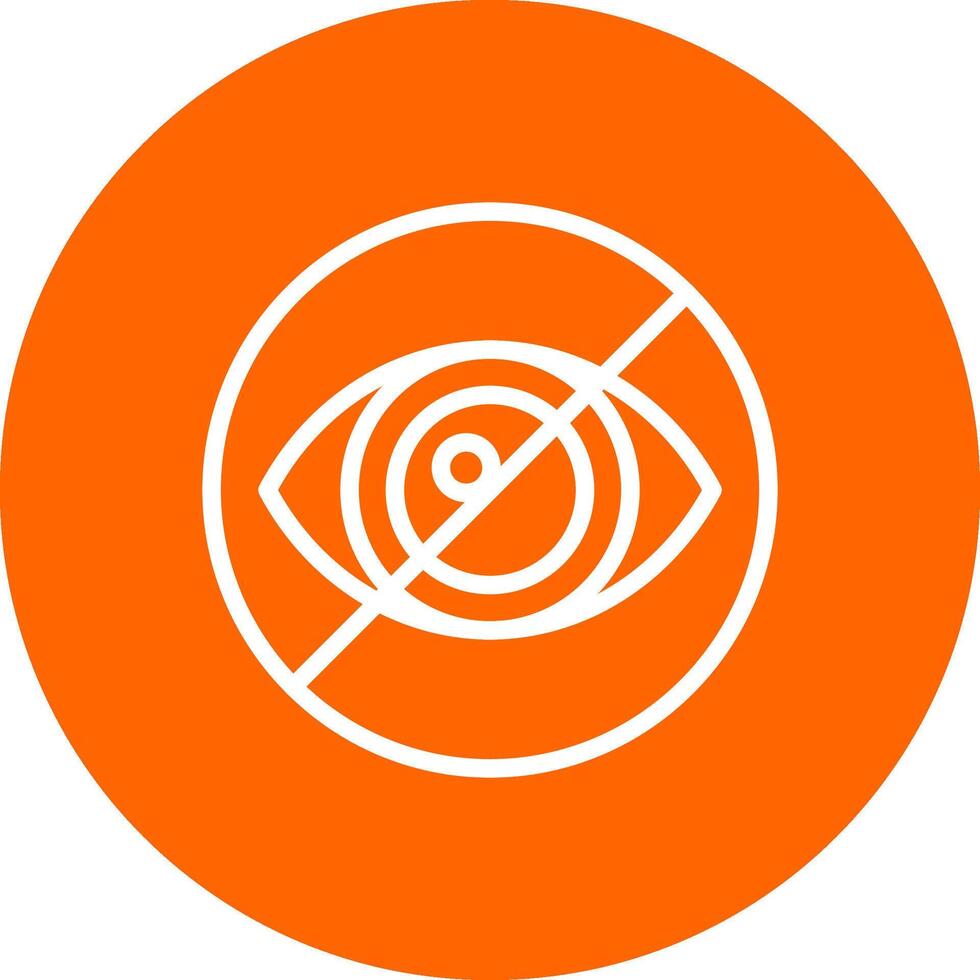 Legal Blindness Creative Icon Design vector