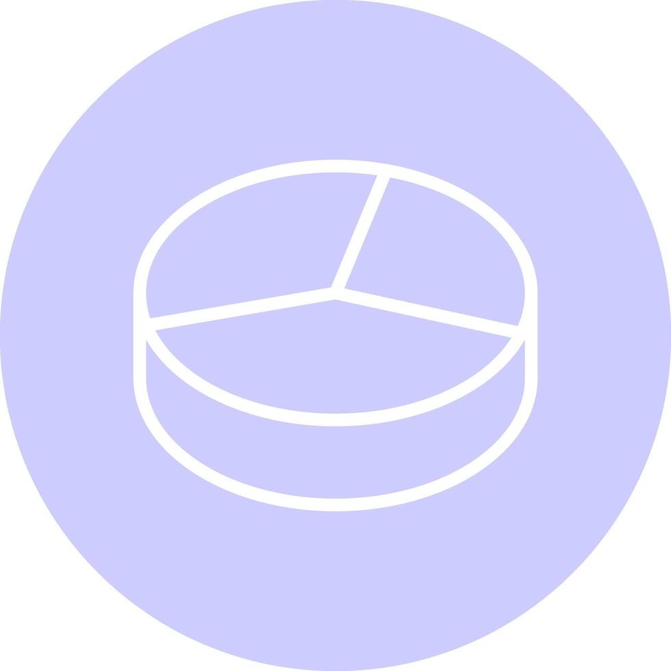 3D Pie Creative Icon Design vector