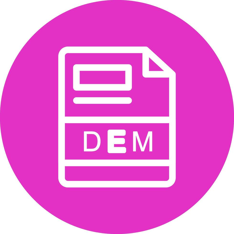 DEM Creative Icon Design vector