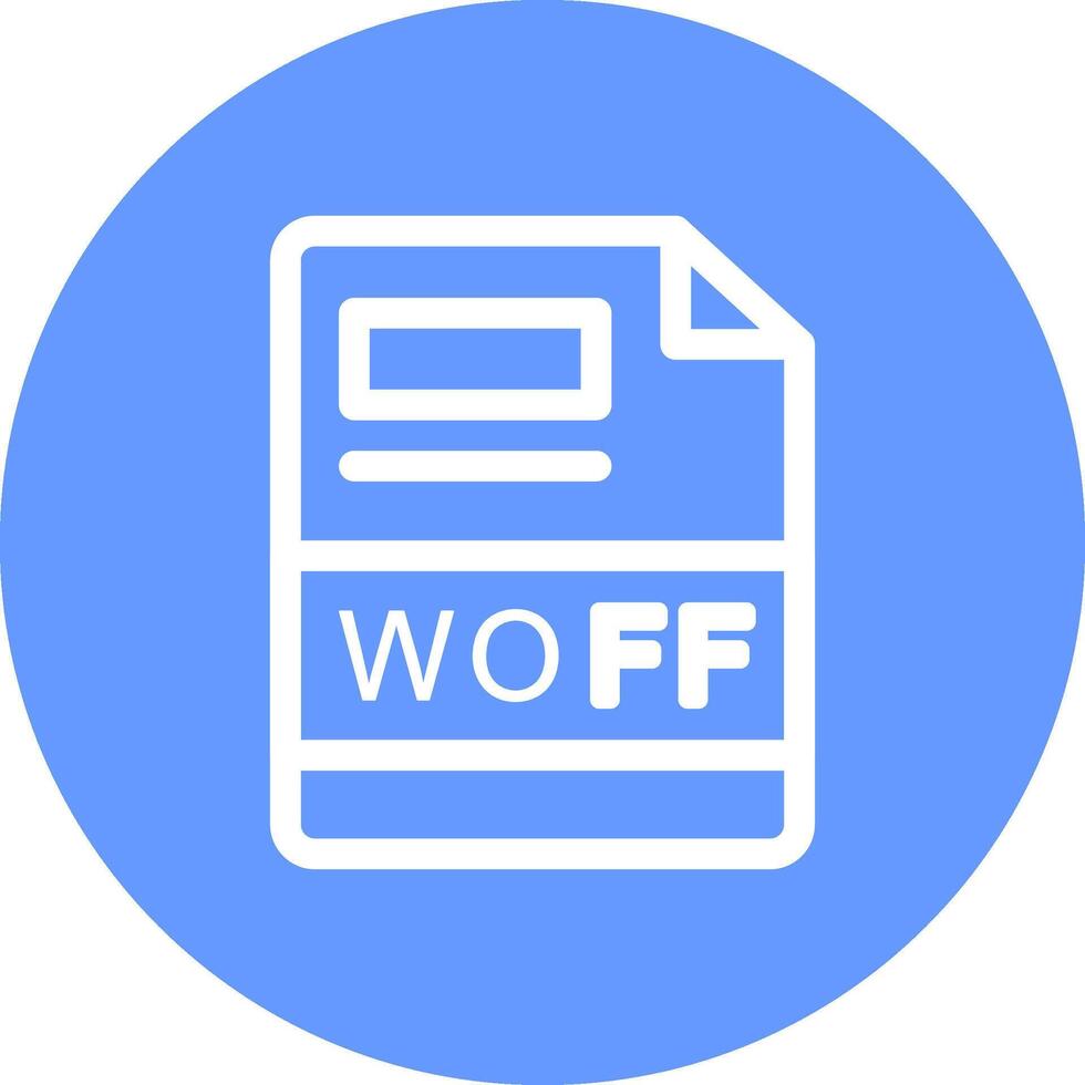 WOFF Creative Icon Design vector