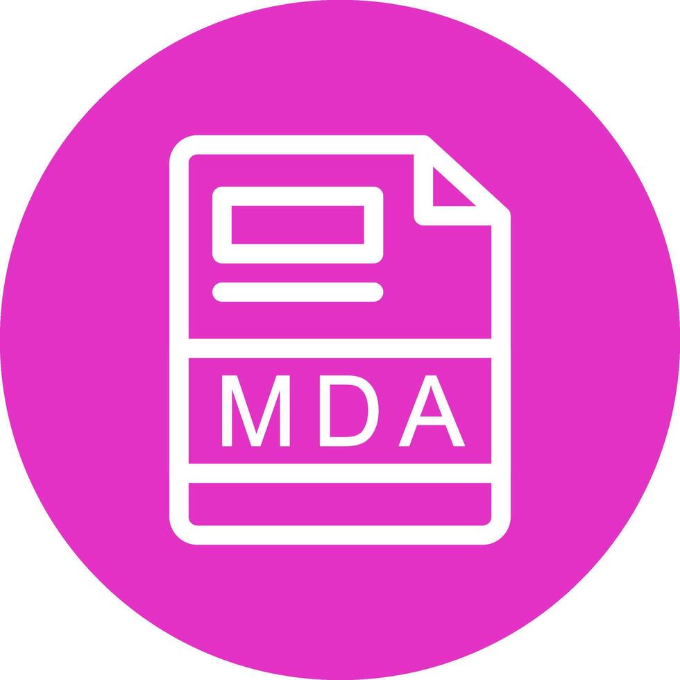 mda creativo icono diseño vector