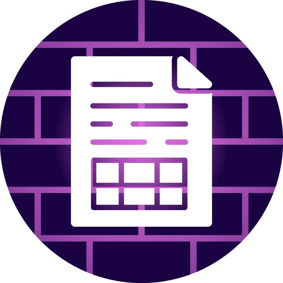 Spreadsheet Creative Icon Design vector