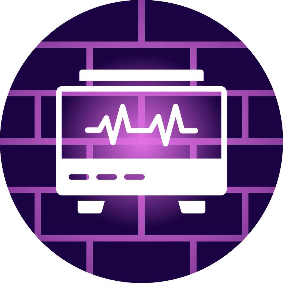 EKG Monitor Creative Icon Design vector