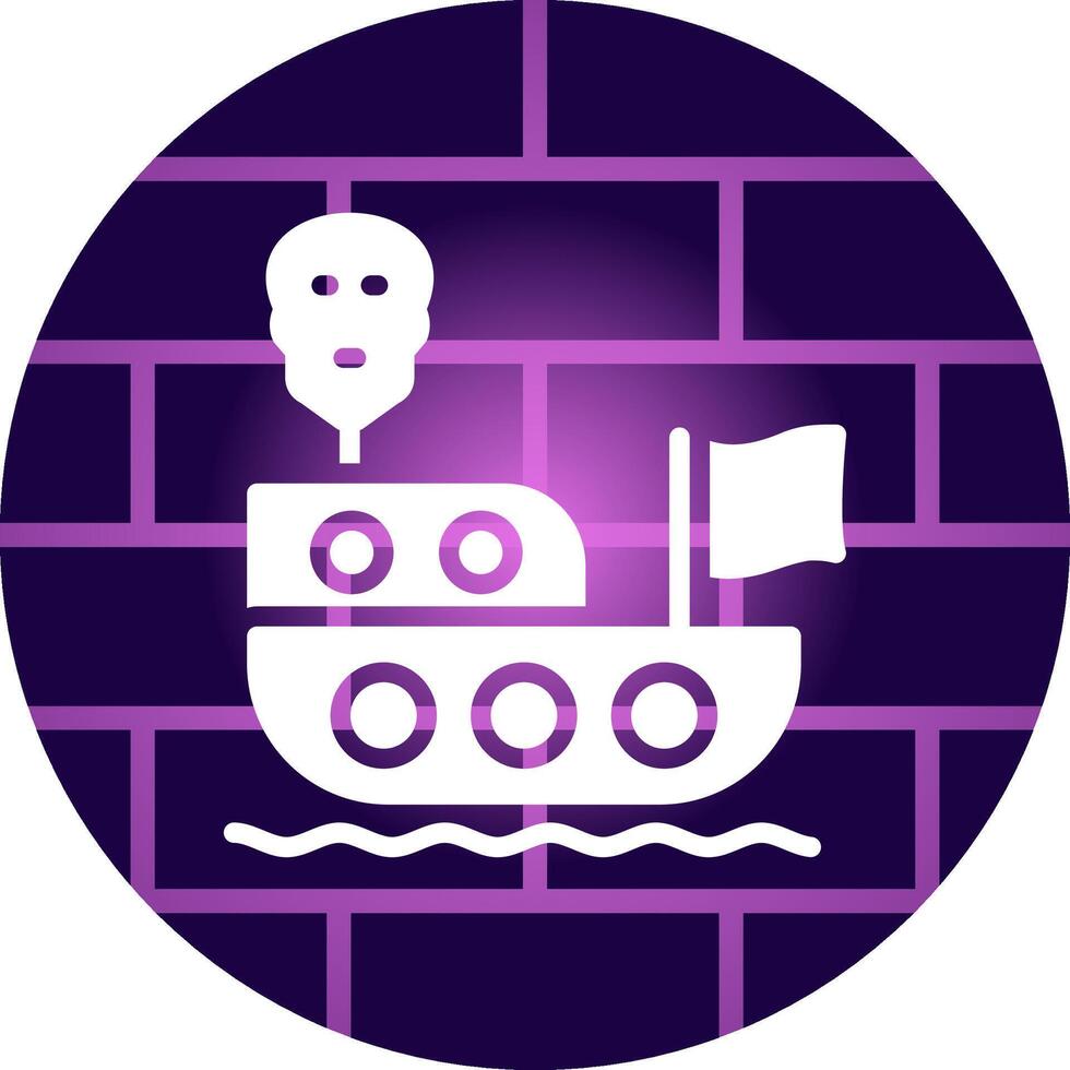 diseño de icono creativo de barco pirata vector