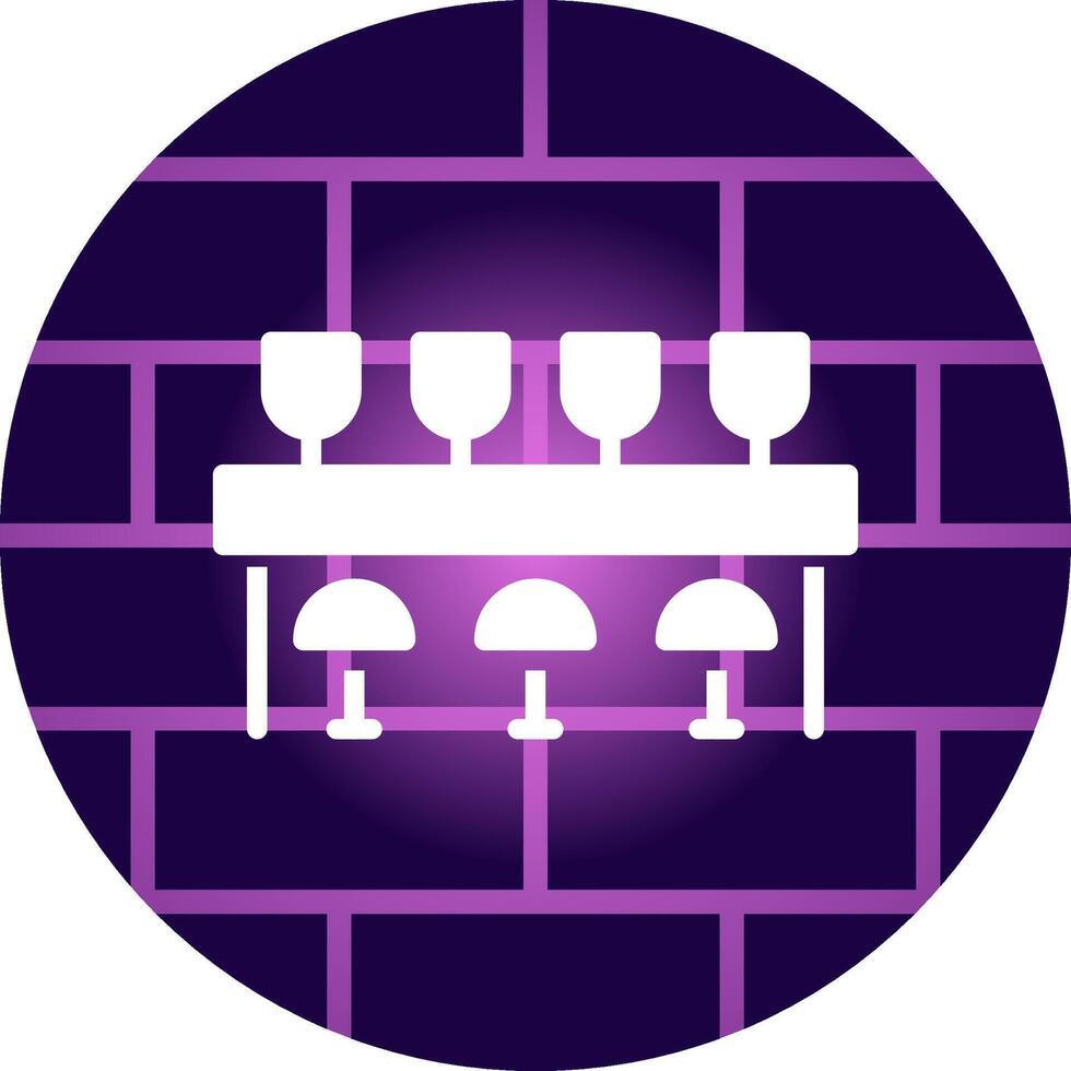 Bar Counter Creative Icon Design vector
