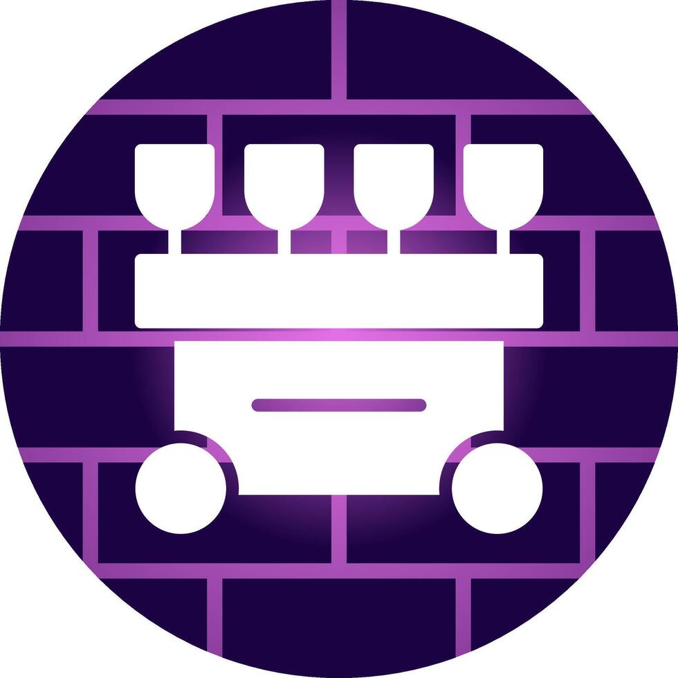 Glass Cart Creative Icon Design vector