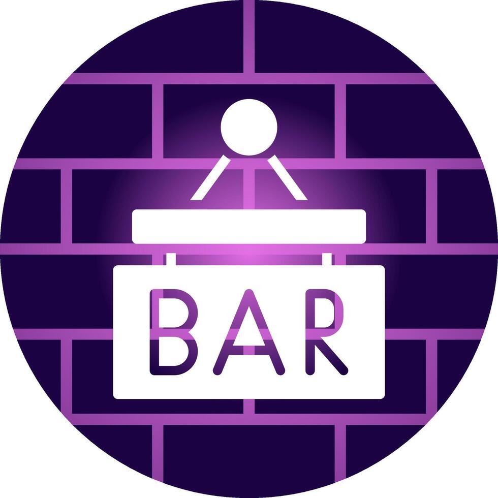 Bar Sign Board Creative Icon Design vector