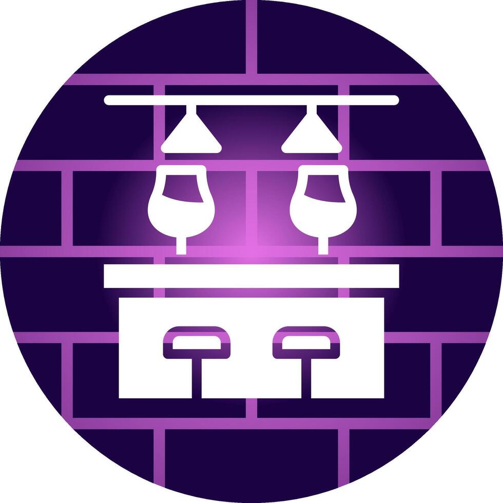 Bar Counter Creative Icon Design vector