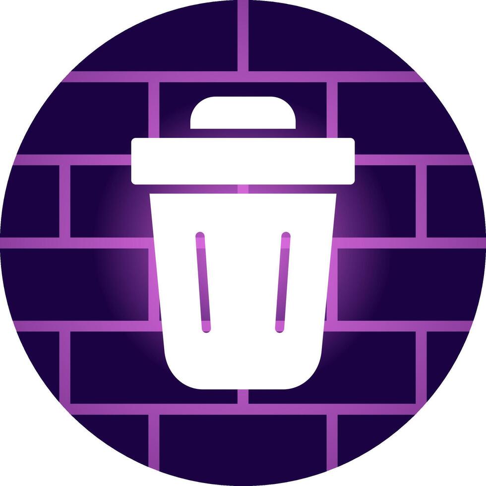 Trash Bin Creative Icon Design vector