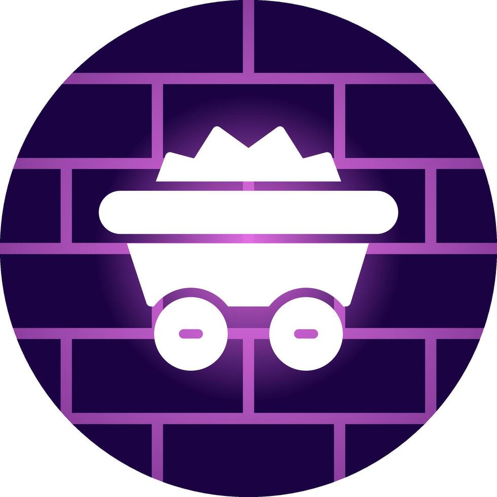 Mine Cart Creative Icon Design vector