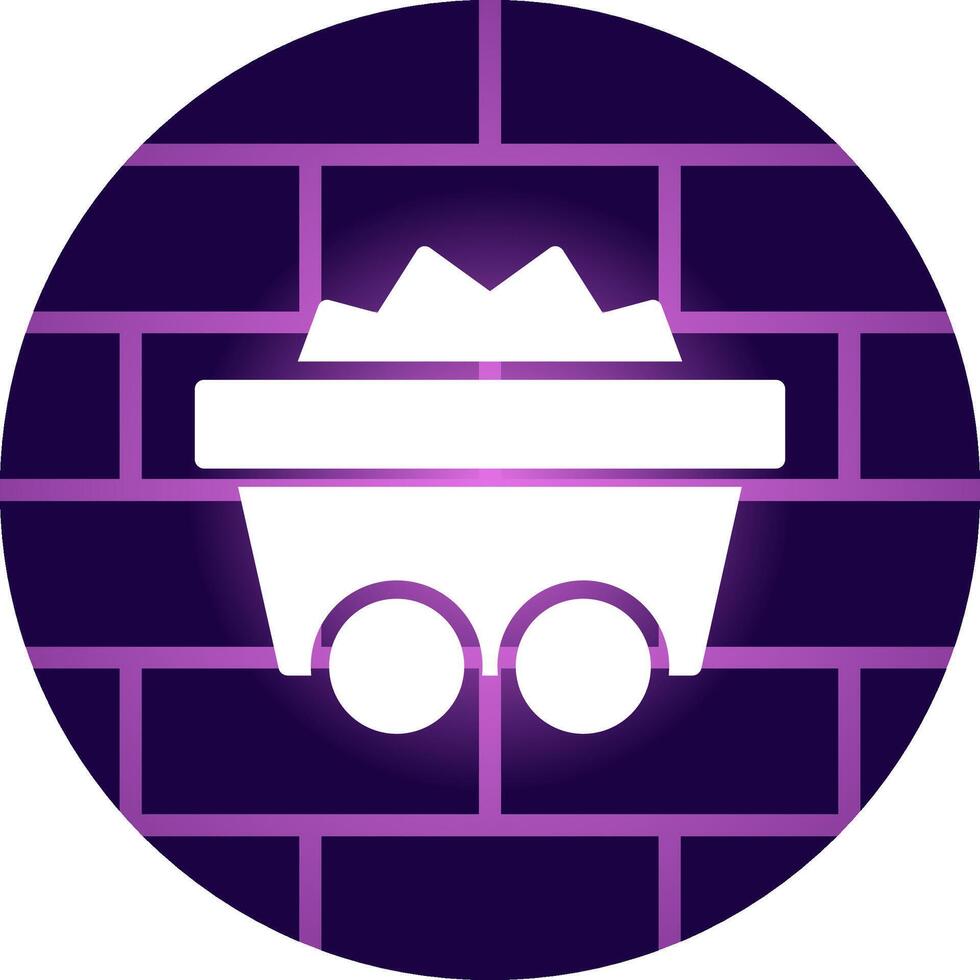 Mine Cart Creative Icon Design vector