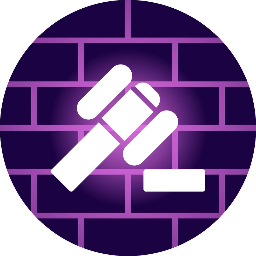 Law Hammer Creative Icon Design vector