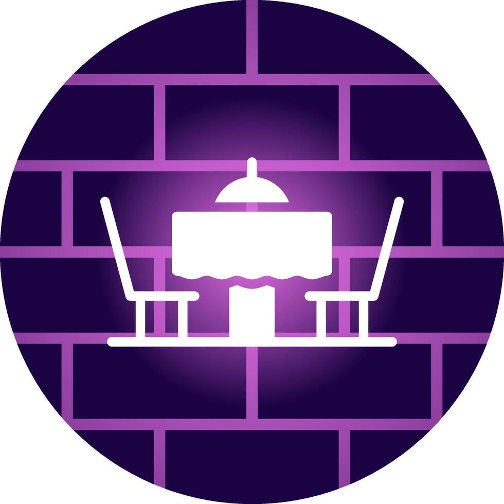 Dinner Table Creative Icon Design vector