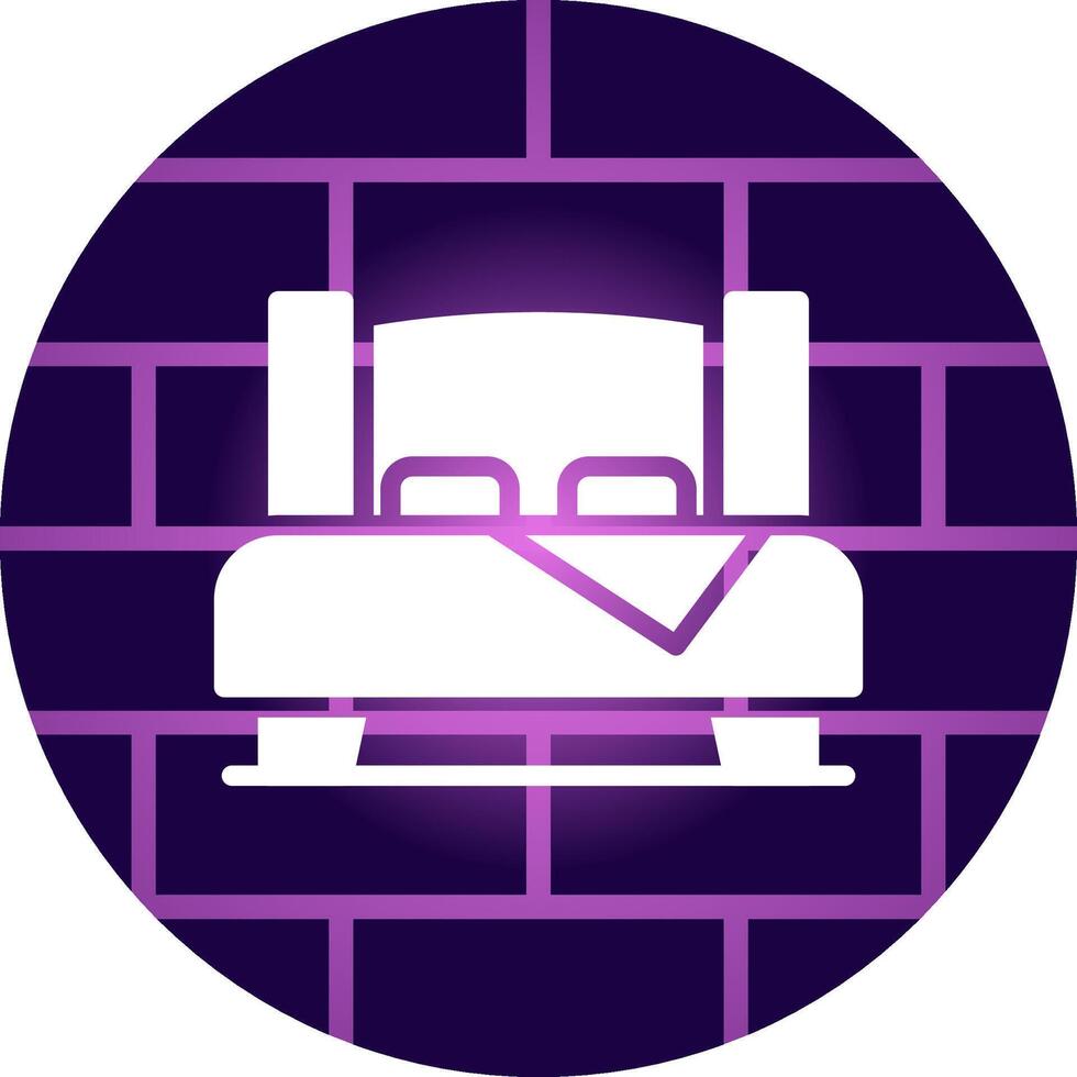 Double Bed Creative Icon Design vector