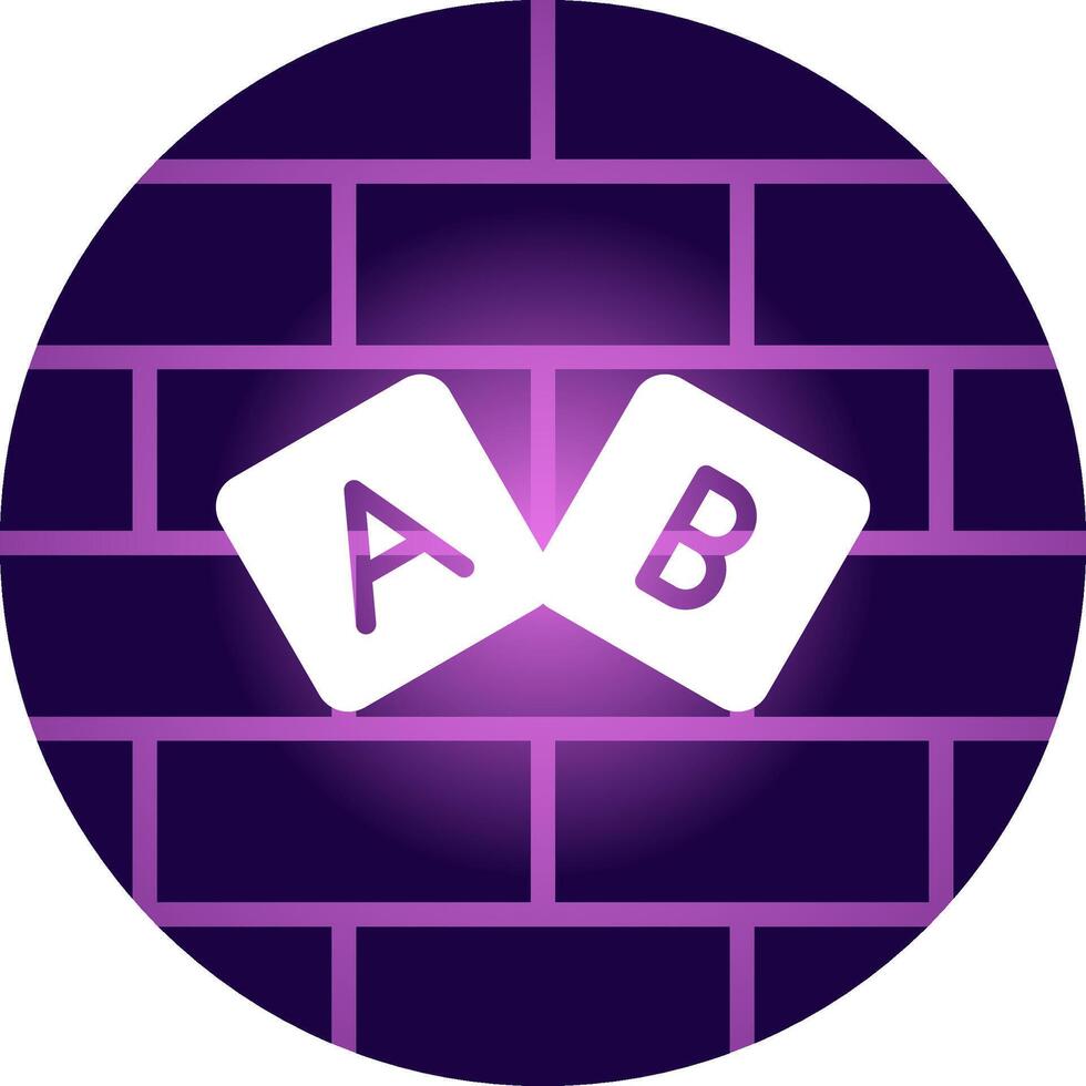 diseño de icono creativo de bloque abc vector