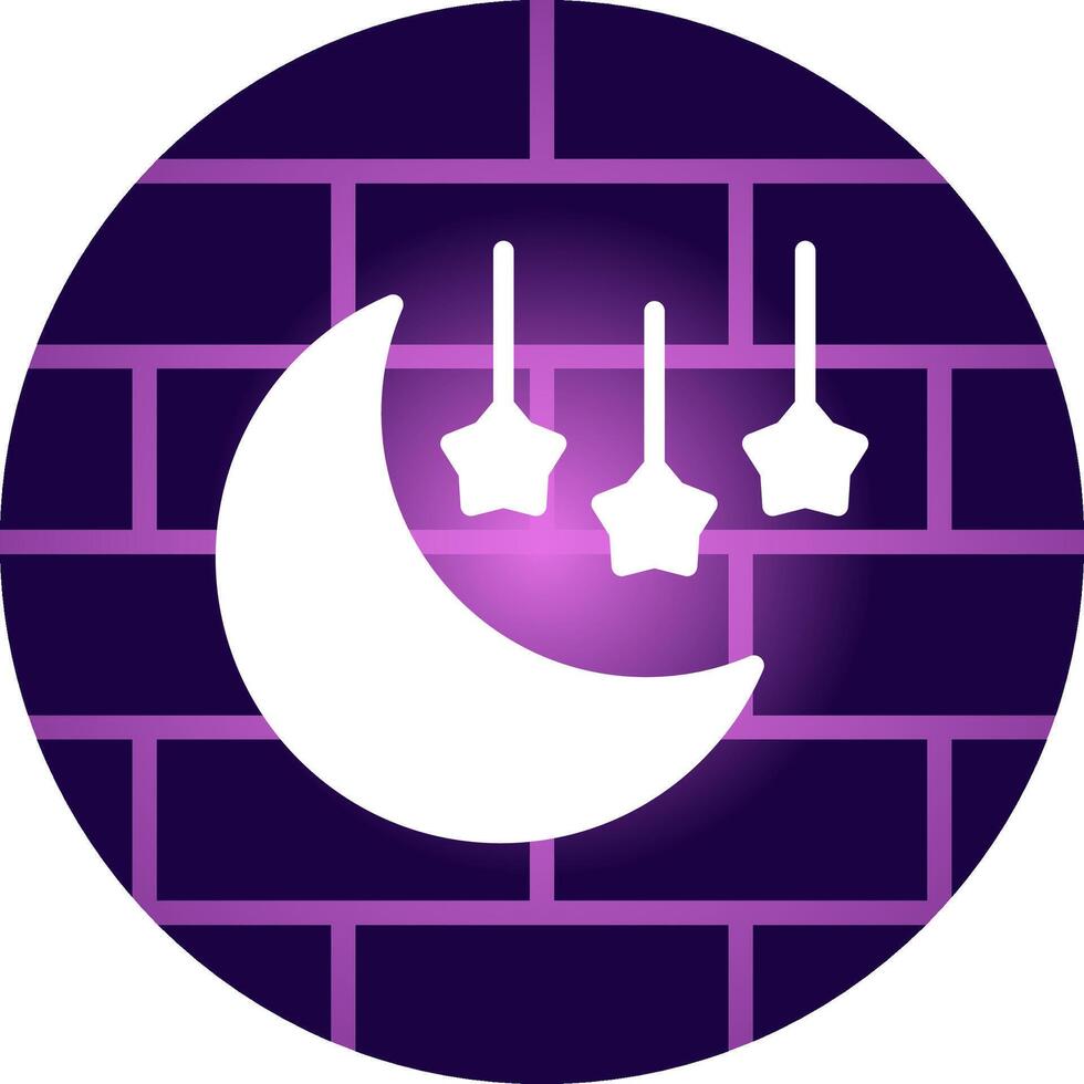 Moon And Stars Creative Icon Design vector