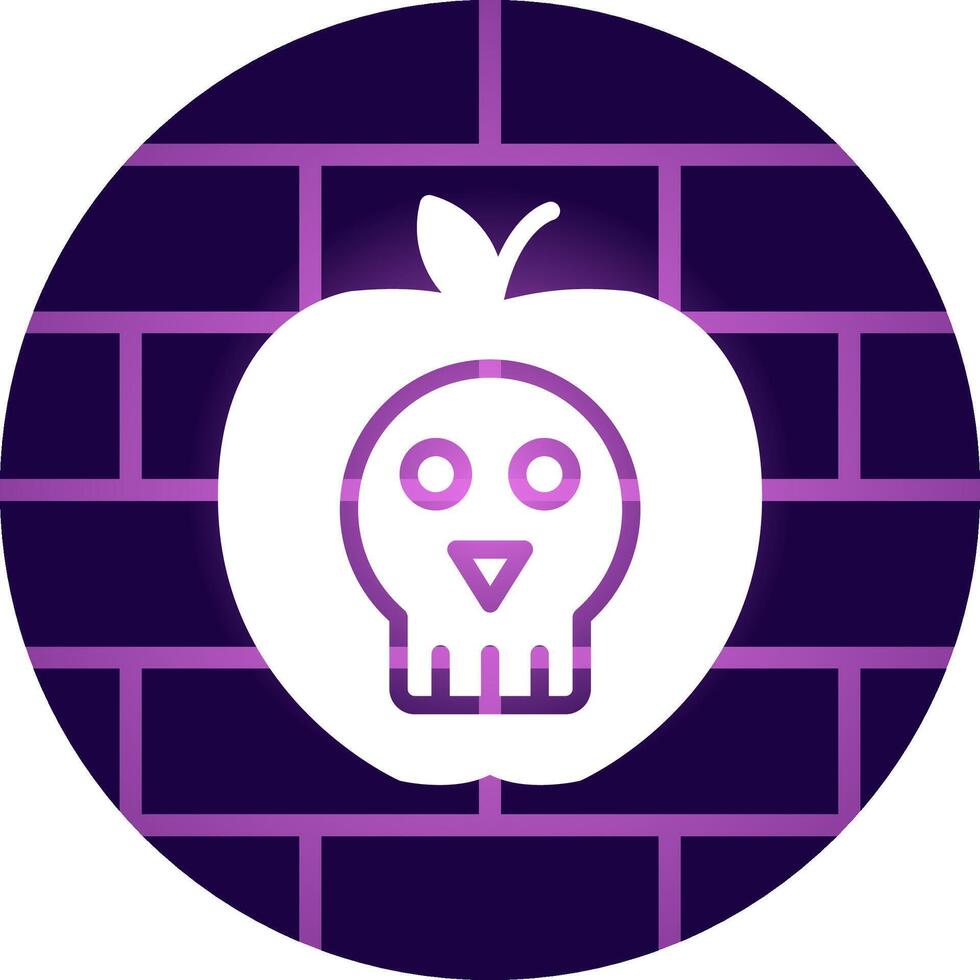 diseño de icono creativo de manzana envenenada vector