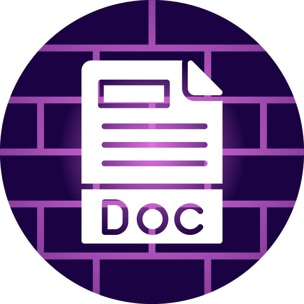 Doc File Format Creative Icon Design vector