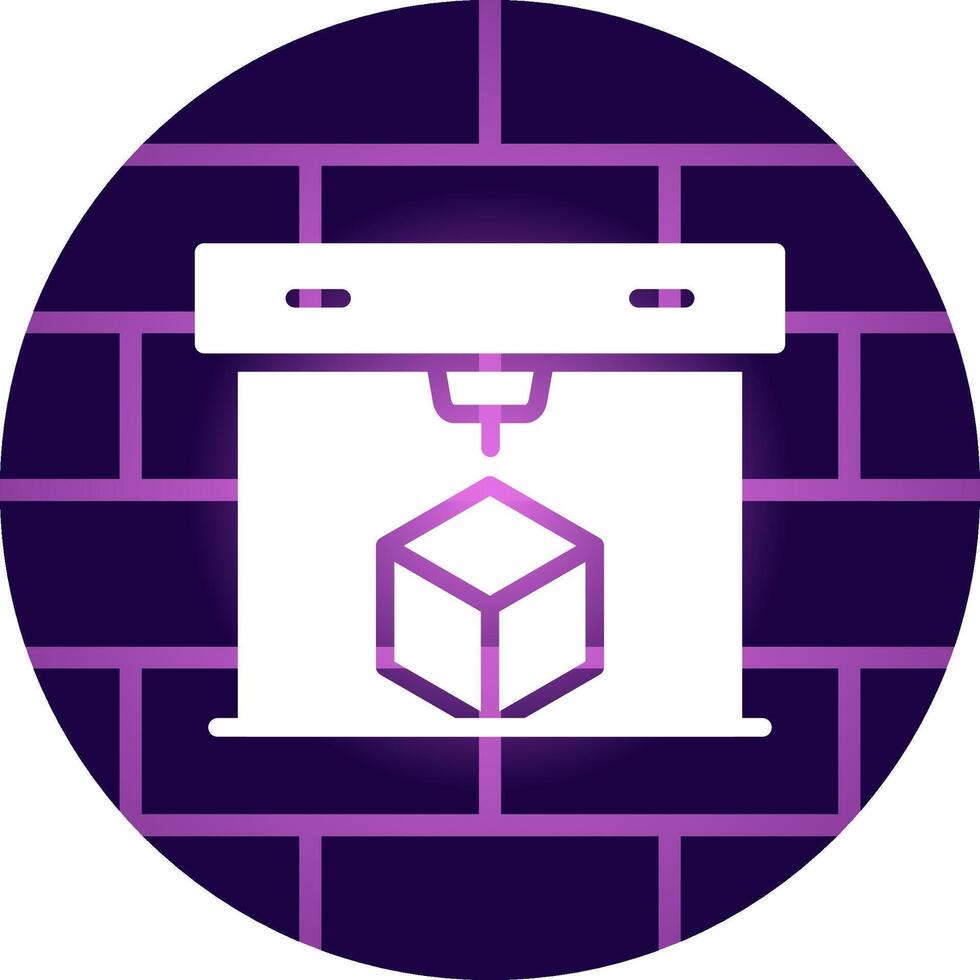 3D Printing Creative Icon Design vector