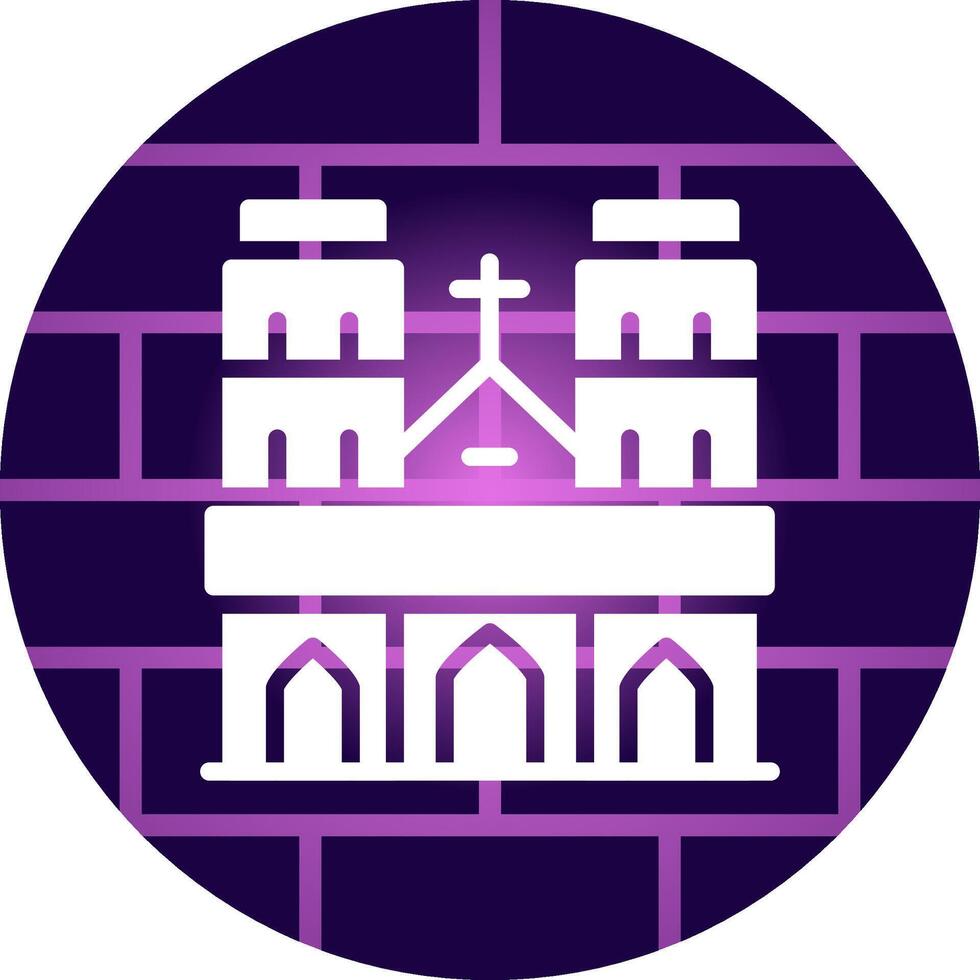 Notre Dame Creative Icon Design vector