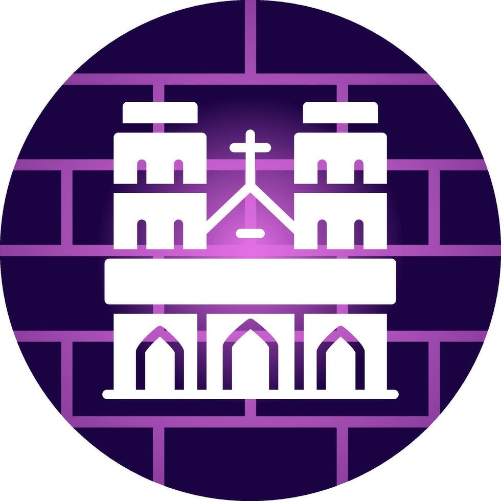 diseño de icono creativo de notre dame vector