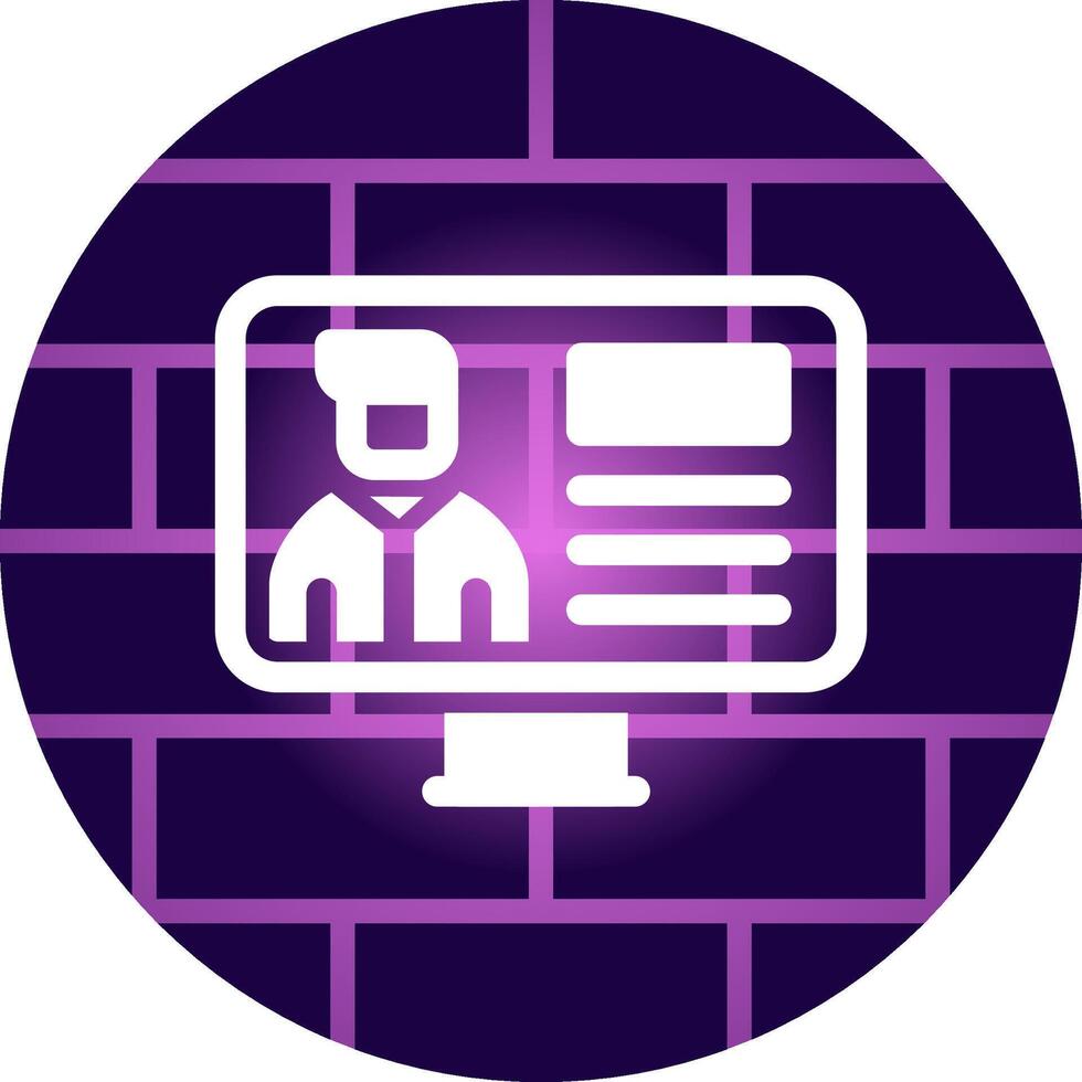 Online Lecture Creative Icon Design vector