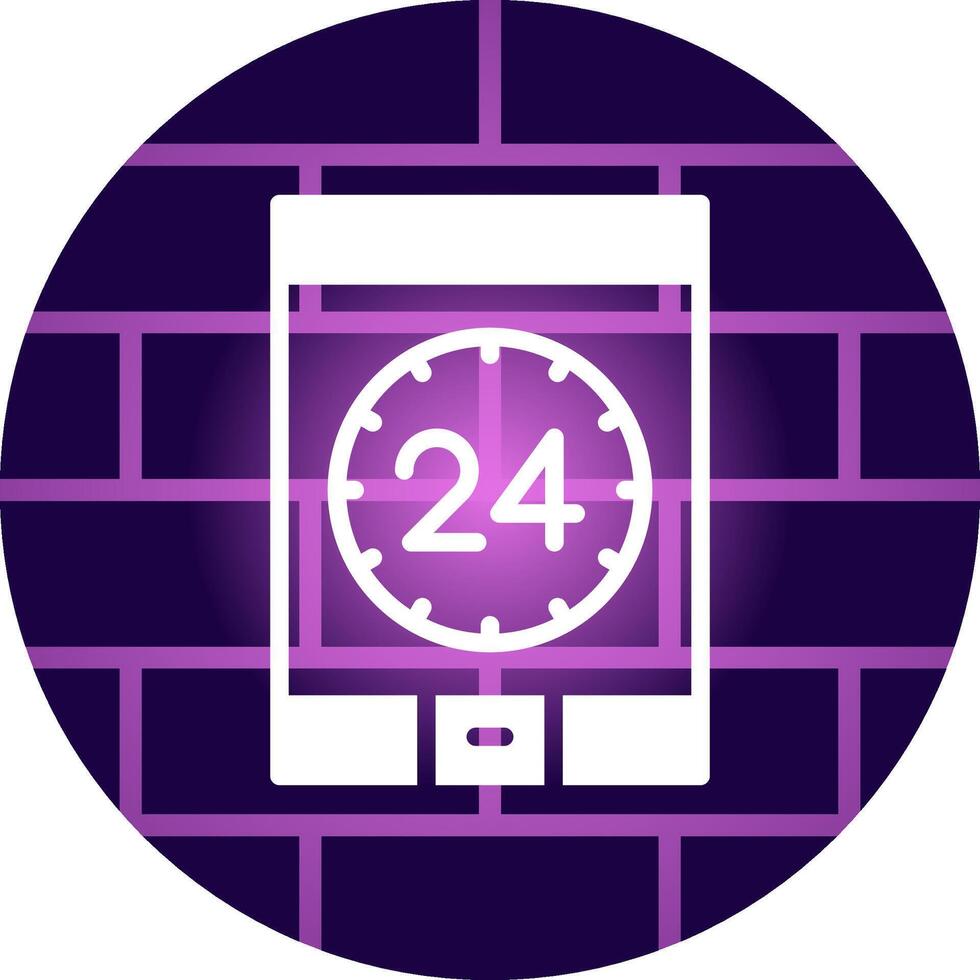 24 Hour Service Creative Icon Design vector