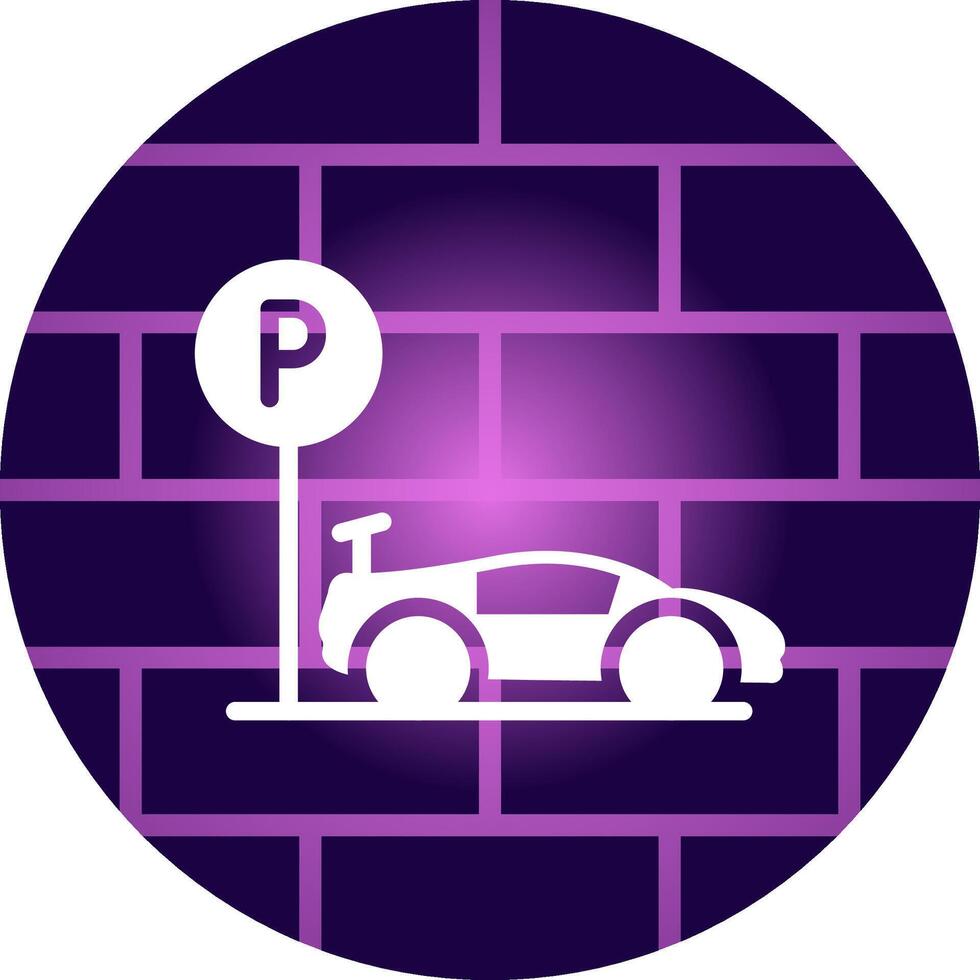 Parking Area Creative Icon Design vector