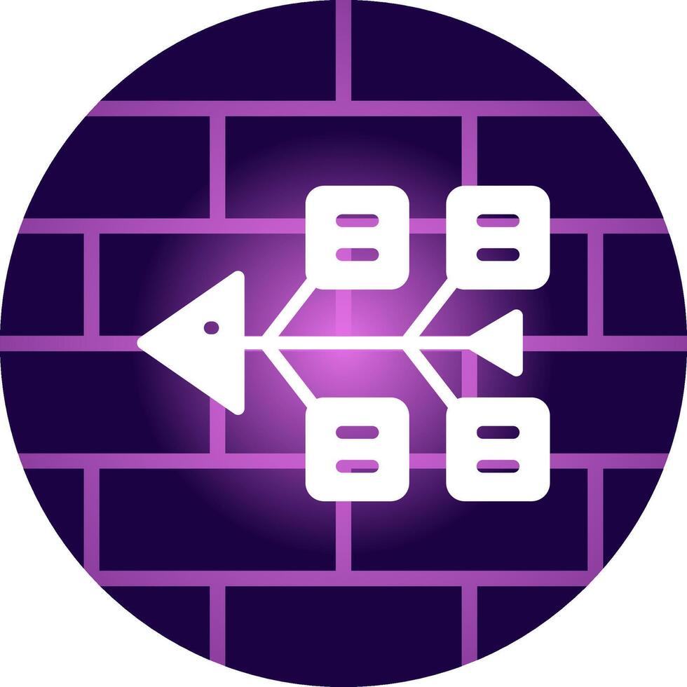 Fishbone Diagram Creative Icon Design vector