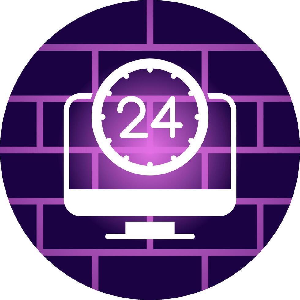 24 7 Monitoring Creative Icon Design vector