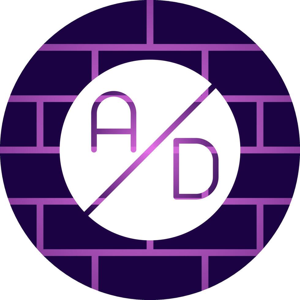Ad Blocker Creative Icon Design vector
