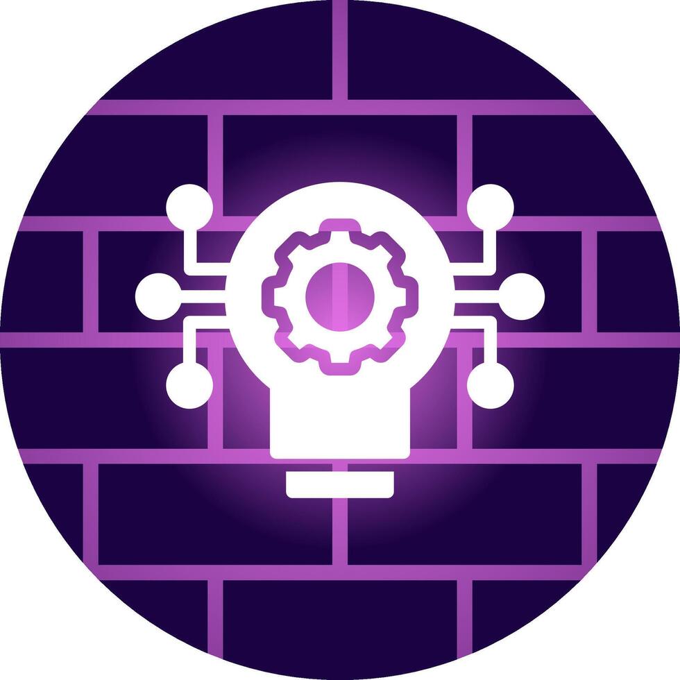 Technology Disruption Creative Icon Design vector